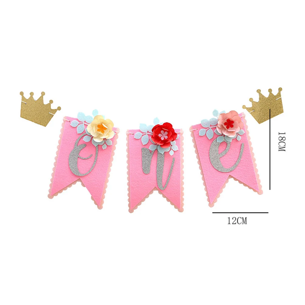 

Baby Chair Rustic Decor Photo Prop Dessert Table Banner Highchair Decoration Baby Shower First Birthday Girl
