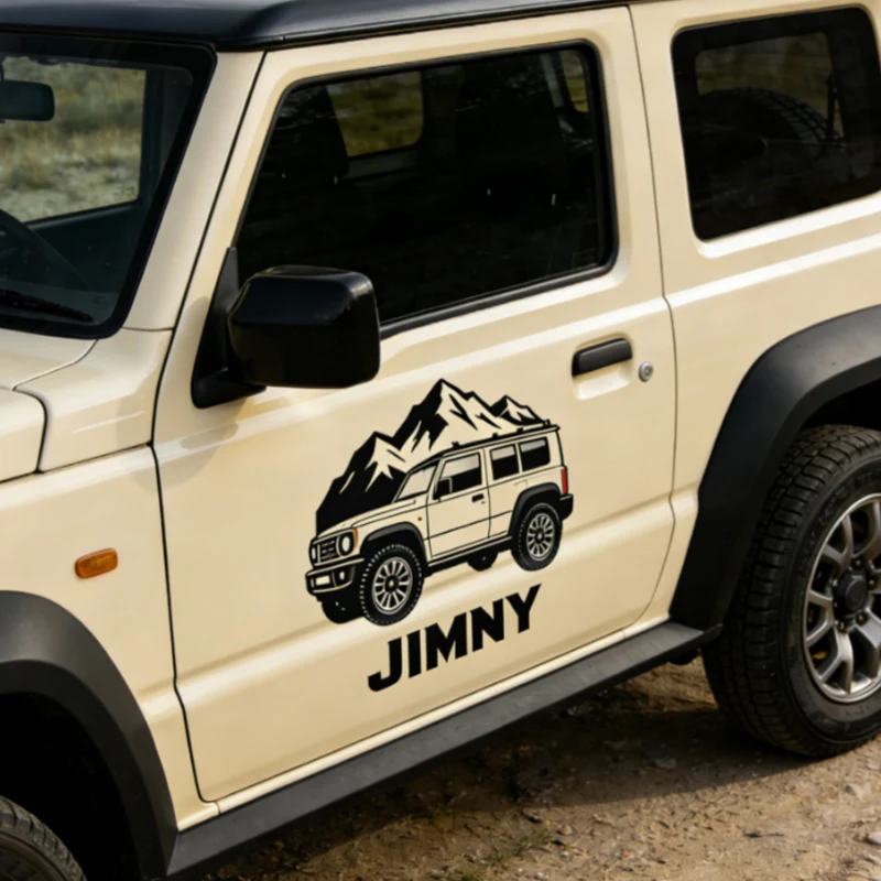 

2pcs Car Door Both Side Skirt Stickers for Suzuki Jimny Auto Stripe Vinyl Film PVC Automobiles Decoration Decals Car Accessories