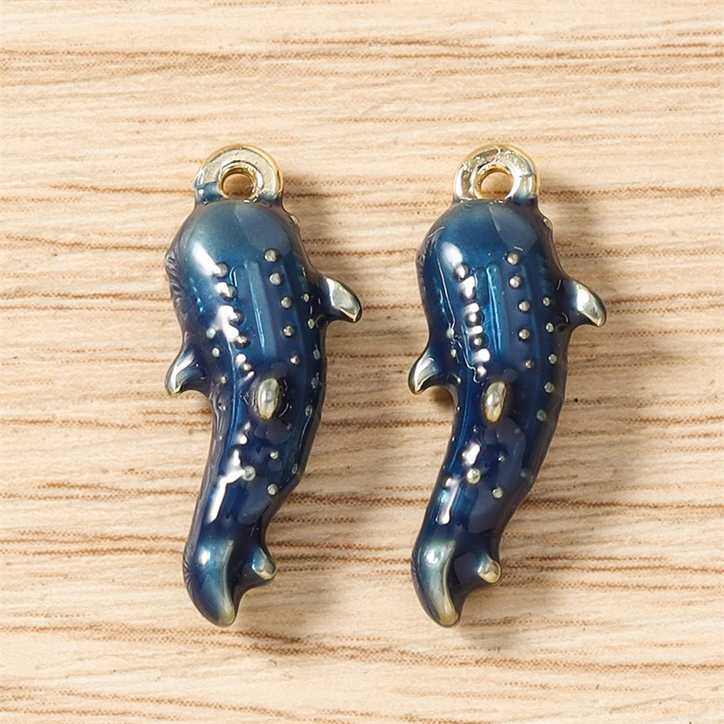 5 Stück niedliche, gemischte Emaille-Anhänger mit Motiven von Meereslebewesen wie Seesternen, Fischen und Hummern für die Schmuckherstellung, Ohrringe, Halsketten, DIY-Bastelbedarf. – Detail 19