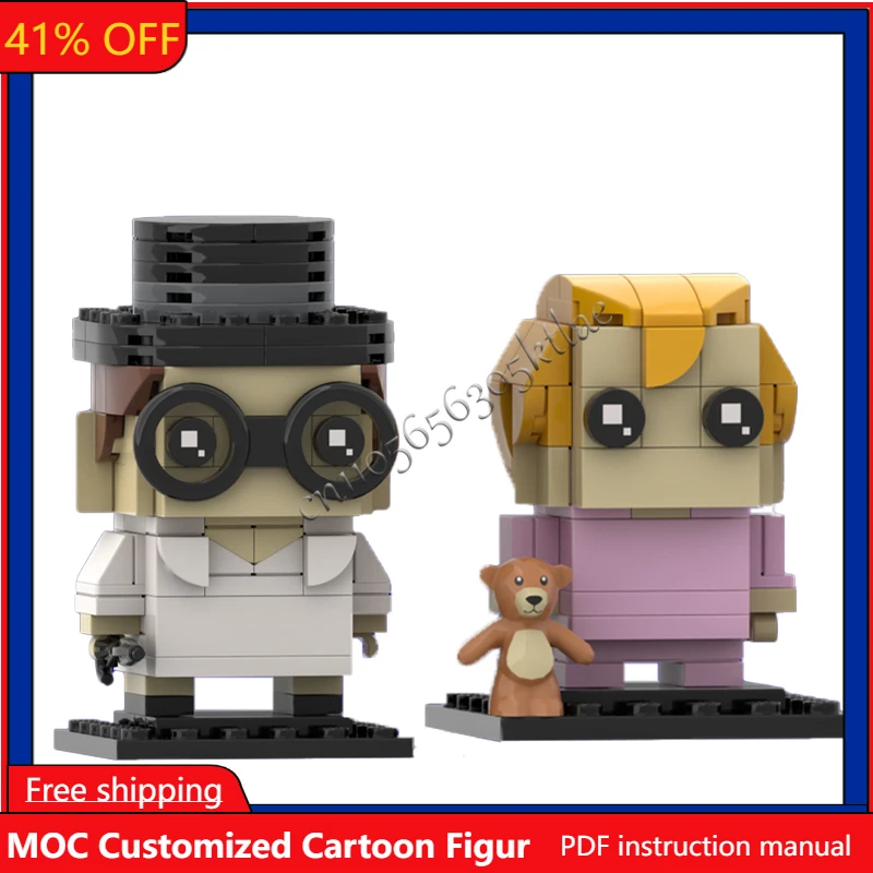 

211 PCS MOC Customize Famous John Michael Darling Collect Series Brickhead Model Puzzle Birthday Cartoon Anim Figures Toys Gifts