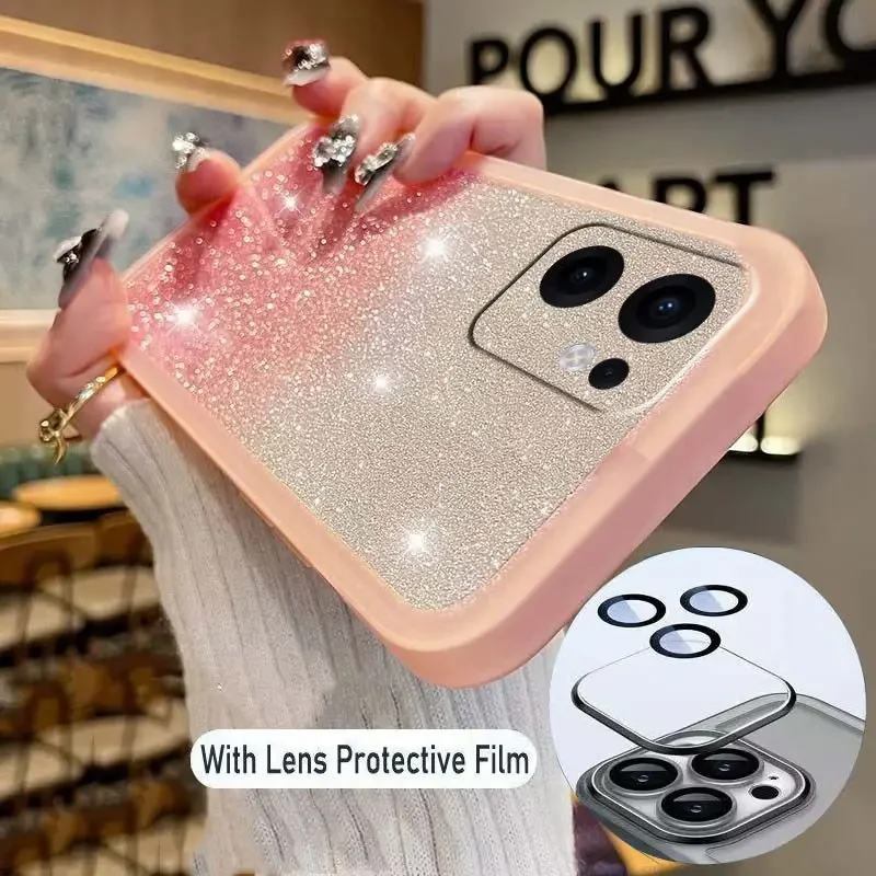 حافظة لهاتف OPPO Reno 13F 5G 13 Pro 13FS Stars Glitter Bling Sequins غطاء مقاوم للصدمات لهاتف OPPO Reno 13 FS 5G 13 FS pro