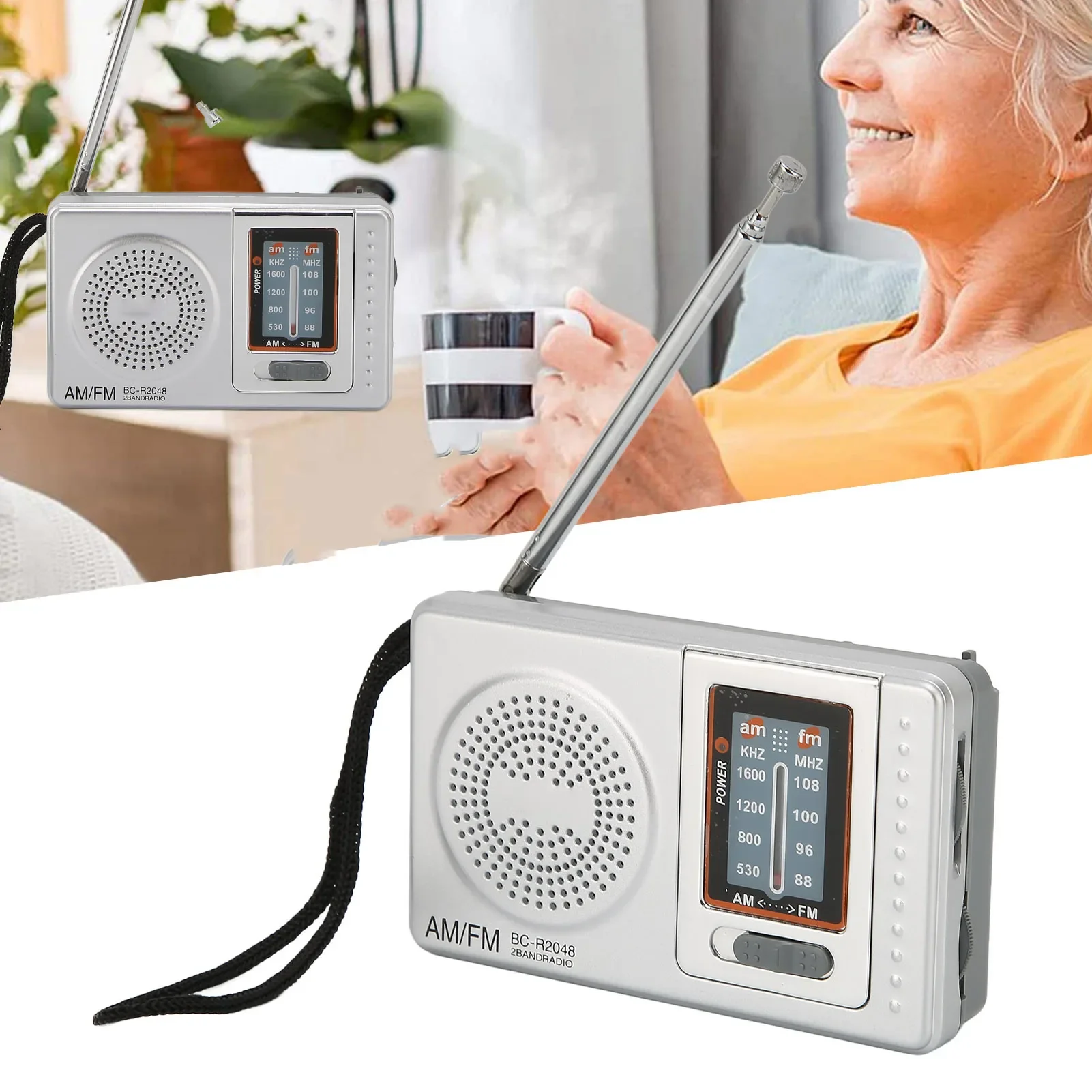 Portable Radio DSP Chip AM FM Transistor Radio with Built in Speaker for Home Travel