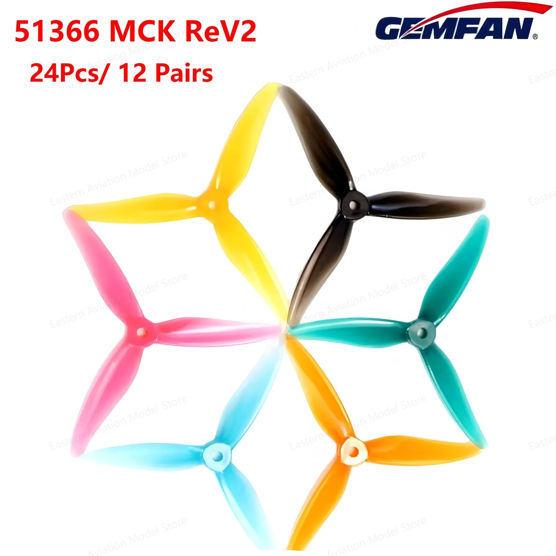 

24 pcs/ 12 pairs Gemfan 51466 5inch 3 blade Propeller Props CW CCW Brushless motor FPV Propeller for FPV Racing drone