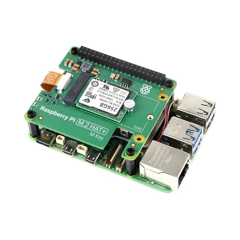 Raspberry Pi 5 официальный оригинальный PCIe на M.2 NVMe SSD Raspberry Pi M.2 HAT + плата для Pi5