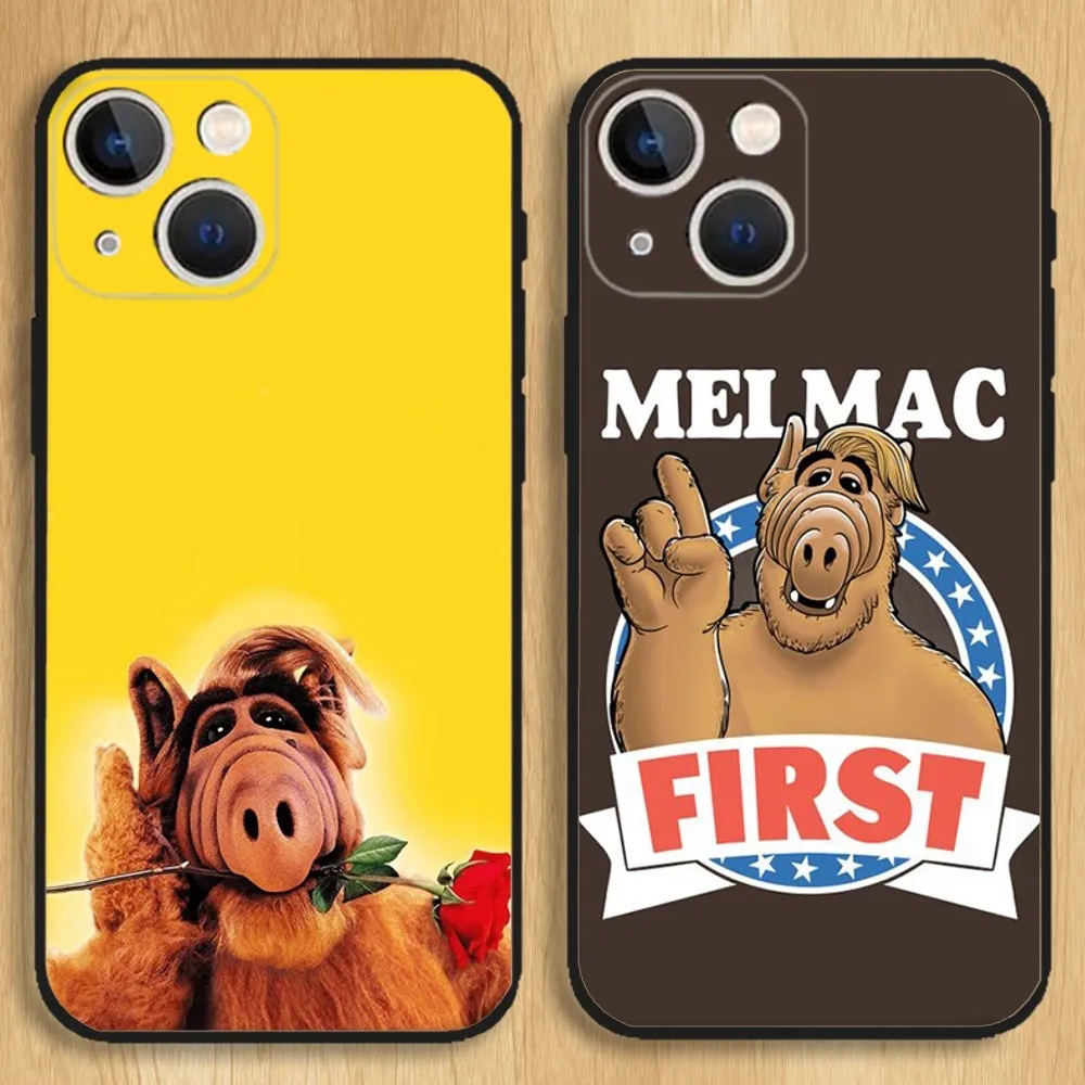 TV Series Alf Phone Case For iPhone15,14,13,12,11,Pro,Max,Plus,Mini,X,XS,XR,8,7,6,S,Plus,SE Soft Black Case