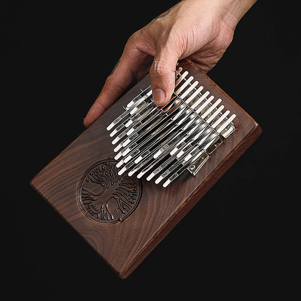 

hluru Kalimba 24/34 Key Black Walnut Thumb Piano B/C Tune Portable Finger Piano Kalimba Instrument Gift Boy Girl Music Piano Gif