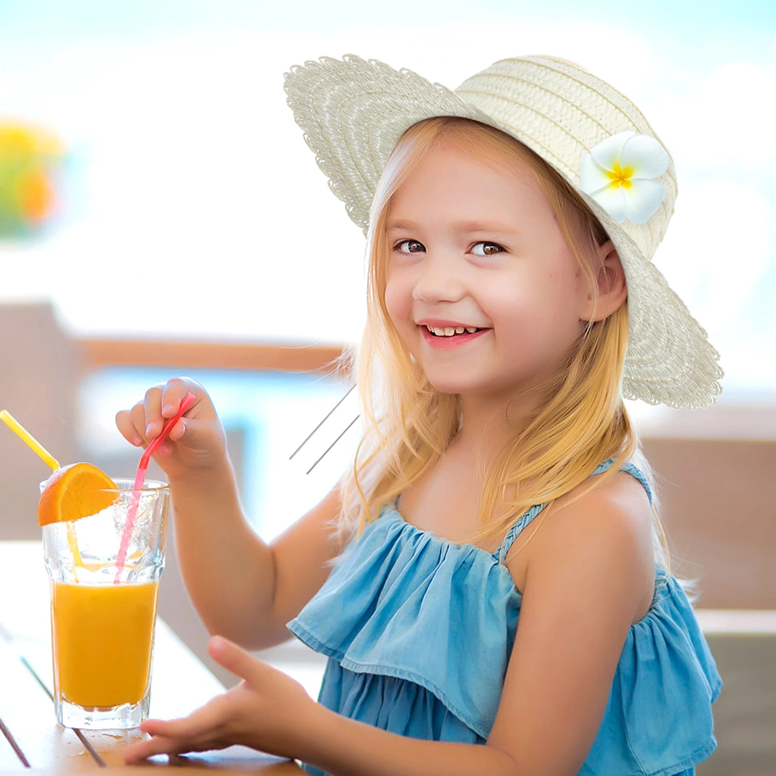 

8pcs Kids Straw Hats Crafts: Blank Diy Sunhats Painting Craft Kits For Birthday Party School Church Activities Unpainted Straw