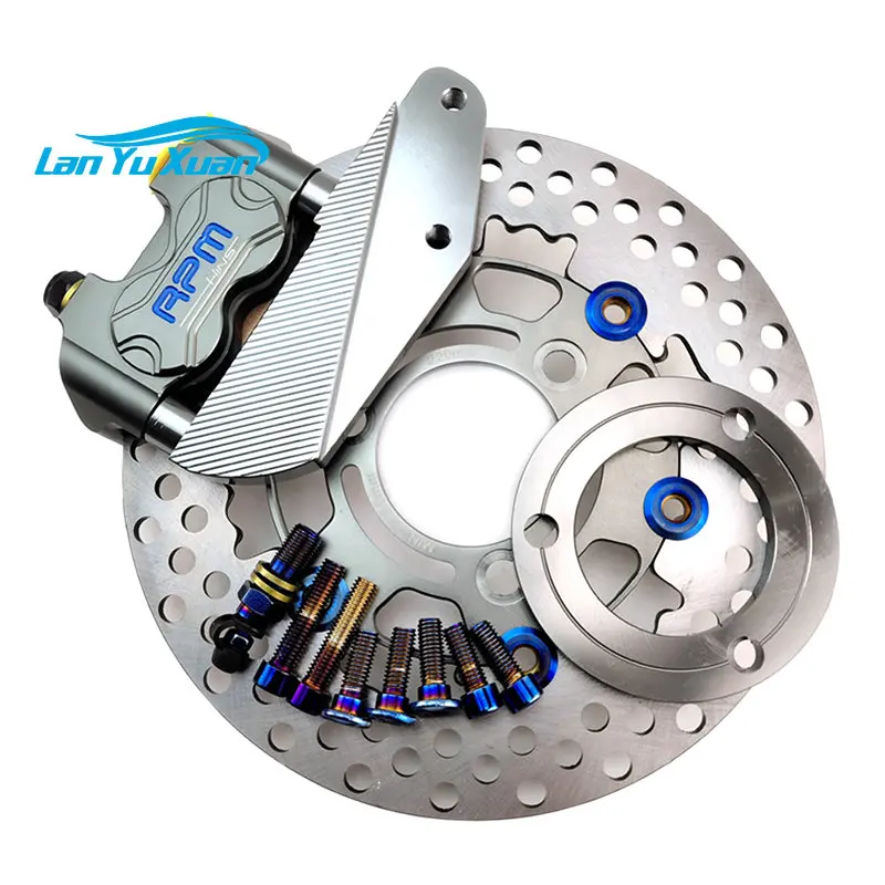 

Motorcycle Accessories 220mm Brake Disc Plate Rear Shock Absorber CNC Brake Caliper and Bracket Flange Kit