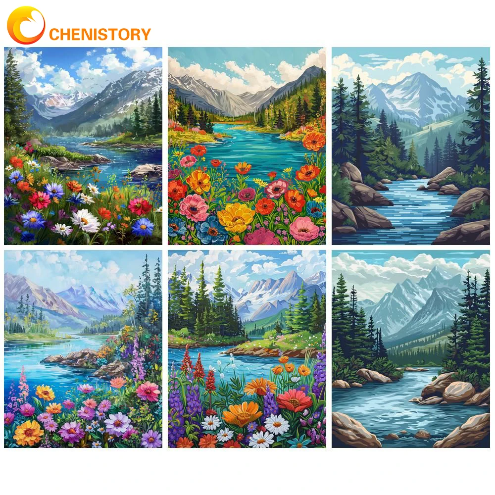 

CHENISTORY Focus Diy Painting By Numbers Complete Kit Scenery Picture Of Coloring By Numbers Acrylic Canvas Painting Handpainted