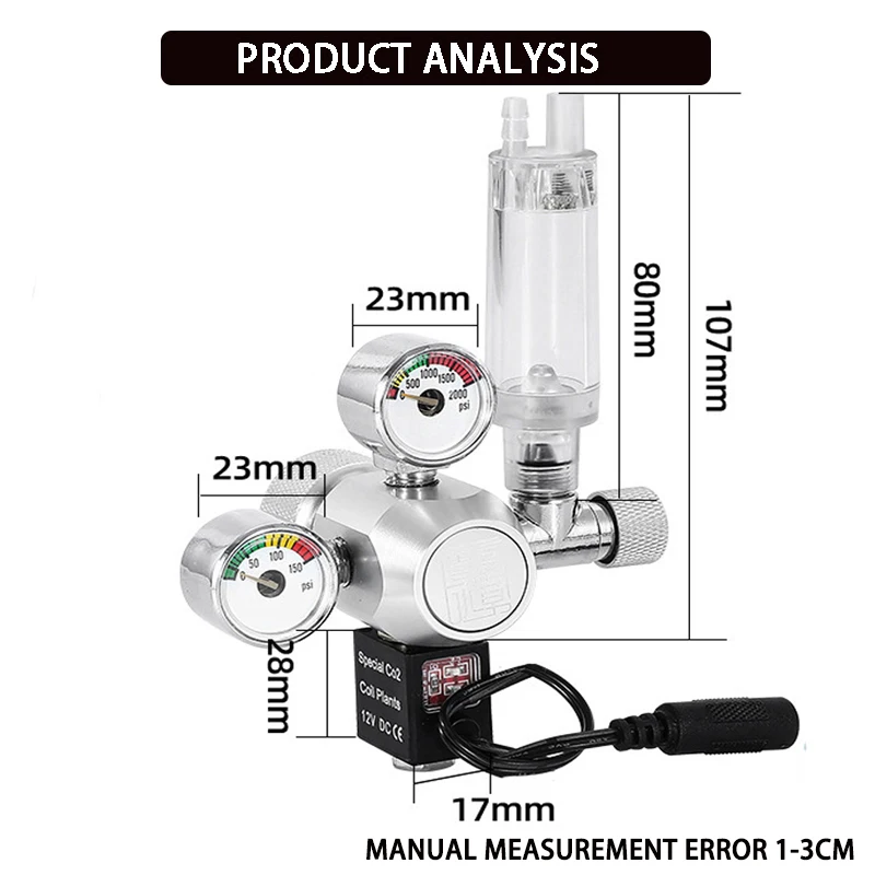 Fish Tank co2 Pressure Reducing Valve Regulator Bubble Gauge Aquarium Gas Cylinder Pressure Control co2 Pressure Reducing Valve