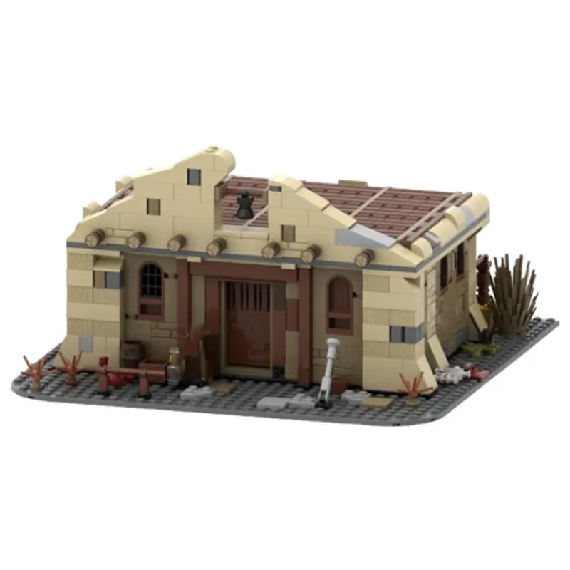 بقعة MOC-119111 1055 قطعة تجميع الجسيمات الصغيرة اللبنات البناء الغربي شبح الحانة بار منزل لعبة مجسمة هدية