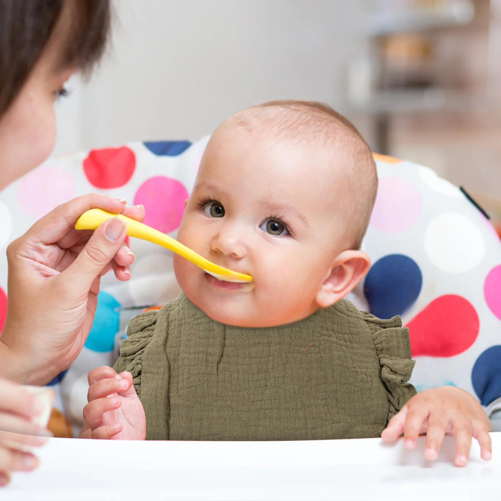 

6Pcs Infant Bibs Super Absorbent Lightweight Cotton Drool Catcher for Baby Feeding Mealtime Boys Girls 6-18 Months