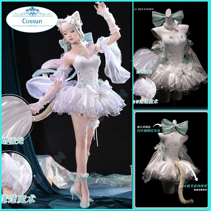 

1/3 Delusion Genshin Impact Lynette Angel Courtyard Women Cosplay Costume Cos Game Anime Party Uniform Hallowen Play