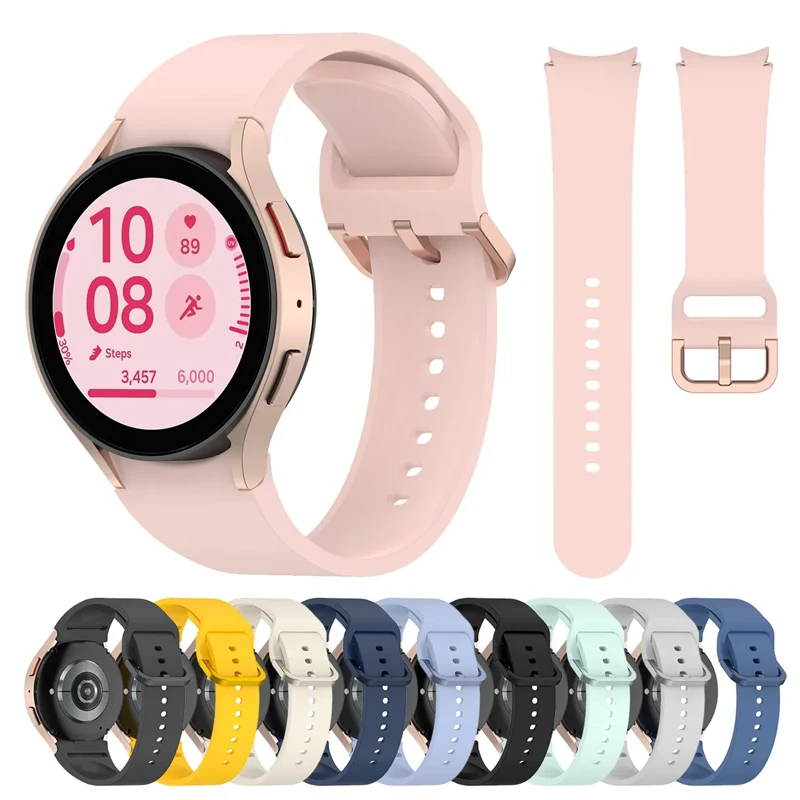 20mm Silicone Strap For Samsung Galaxy Watch 7 6 5 4 FE 44mm 40mm 5 pro band No gap official Bracelet Galaxy Watch 6-4 classic