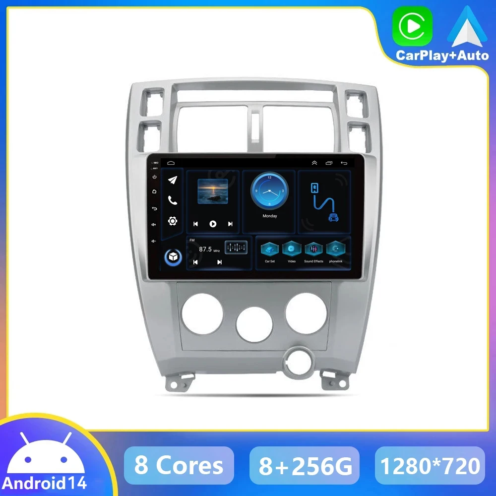 

2Din Android 14.0 Car Radio Multimedia Player For Hyundai Tucson 2004-2011 2012 2013 Stereo GPS Navigation Carplay Auto RDS DSP