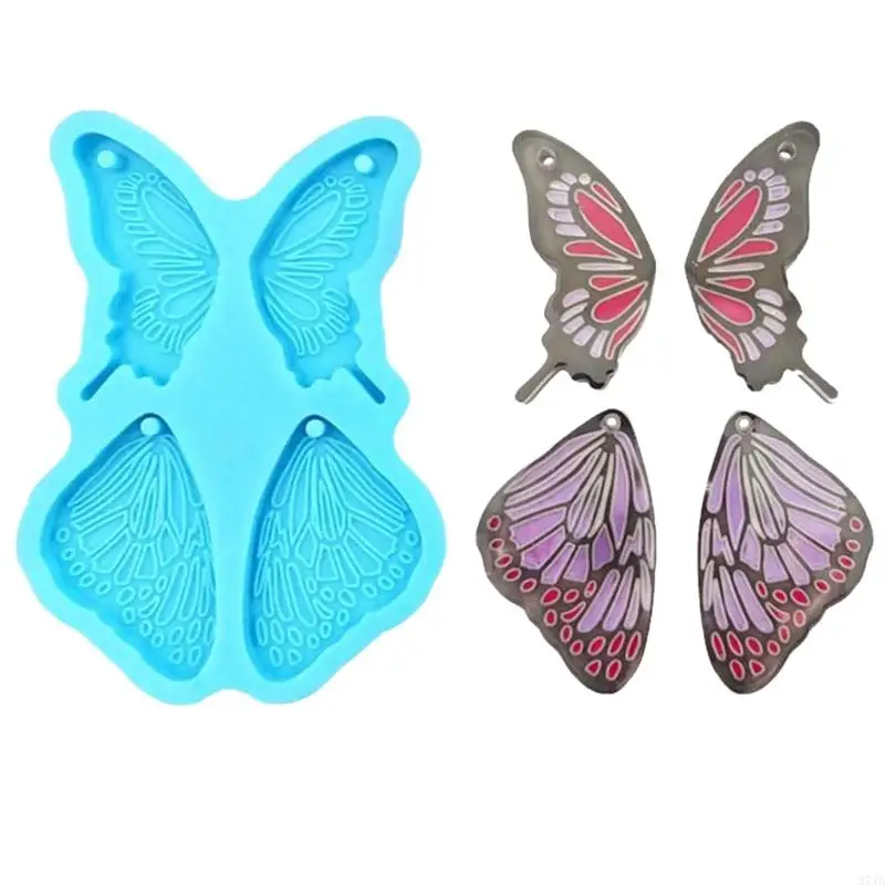 

37JB Butterflies Necklace Keychain Mold Silicone Pendant Mold Earrings Ornament Mold