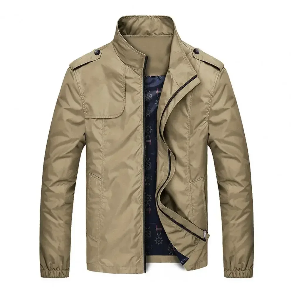 Chaqueta de negocios fina para hombre, abrigo informal, chaqueta Bomber, prendas de vestir exteriores, Primavera