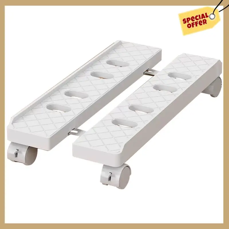 Adjustable Mobile PC Tower Stand Telescopic CPU Holder With Rolling Casters Desktop Computer Cart B