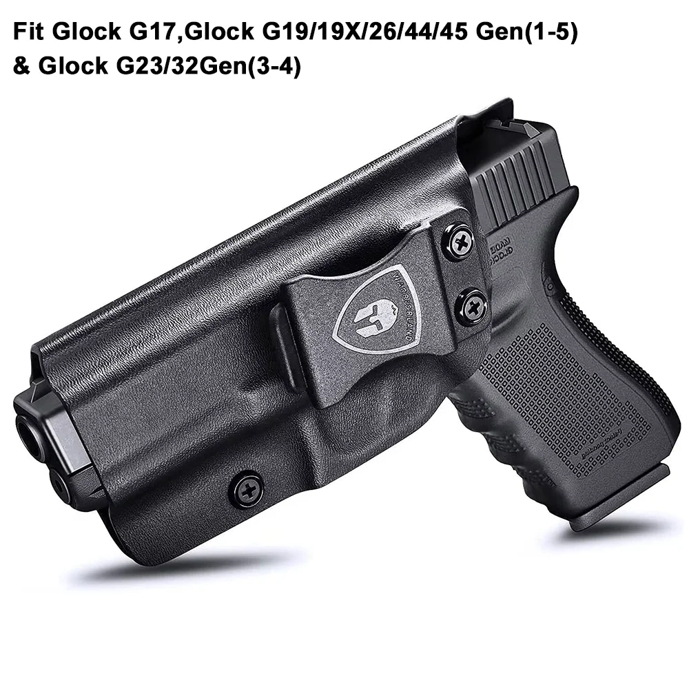

Fit Glock G17,Glock G19/19X/26/44/45 Gen(1-5) & Glock G23/32Gen(3-4),IWB Kydex Holster,Lock Click Sound