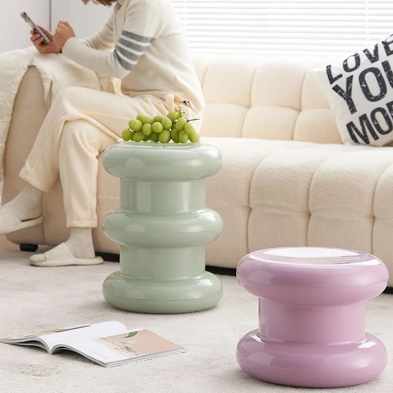 Nordic Creative Design Internet Celebrity Small Side Stool Living Room Sofa Side Table Multifunctional Home Shoe Bench New 2024