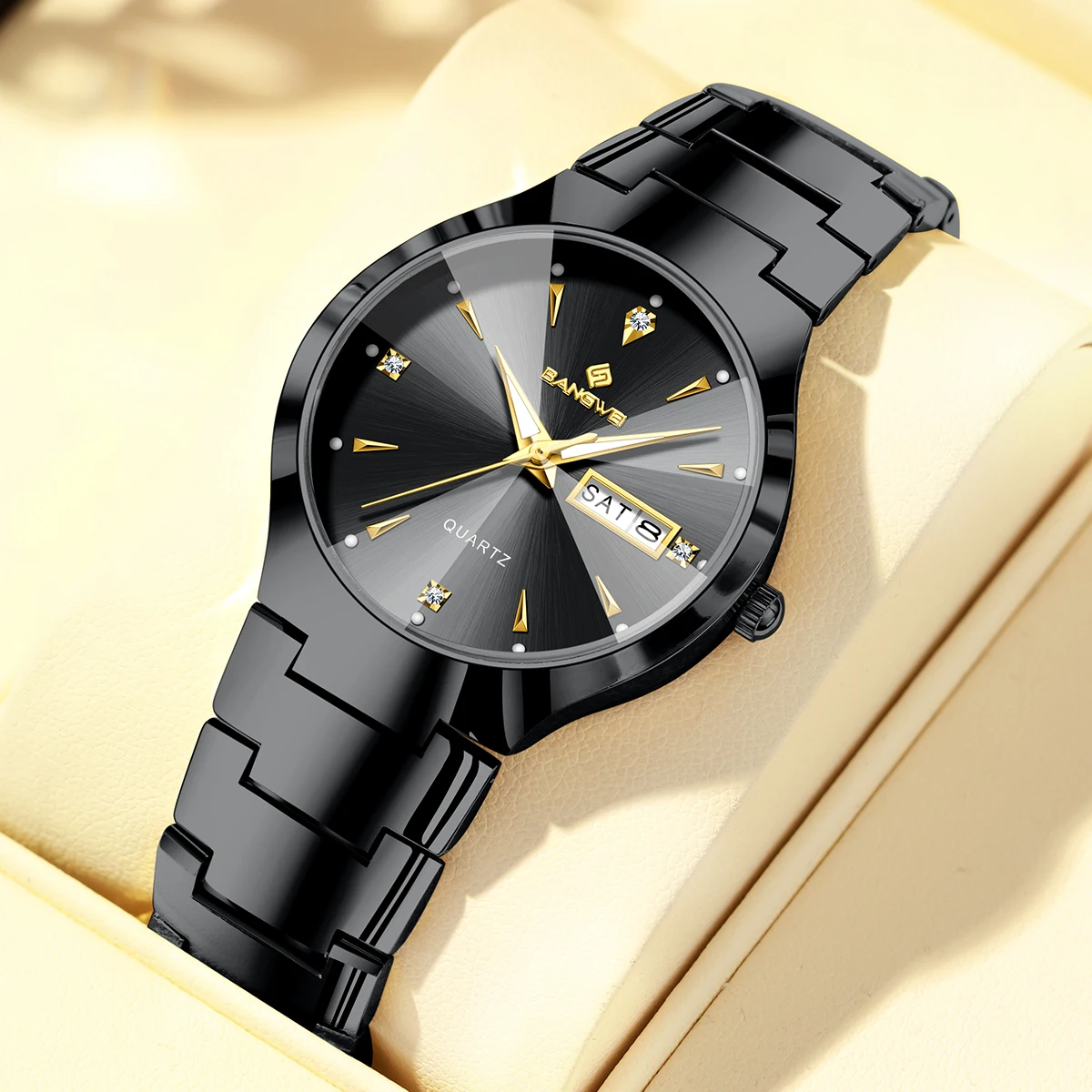 BANGWEI NEUE Damenuhren, modisch, wasserdicht, leuchtend, elegant, Wochenkalender, exquisite Damen-Quarz-Armbanduhr, Reloj Mujer