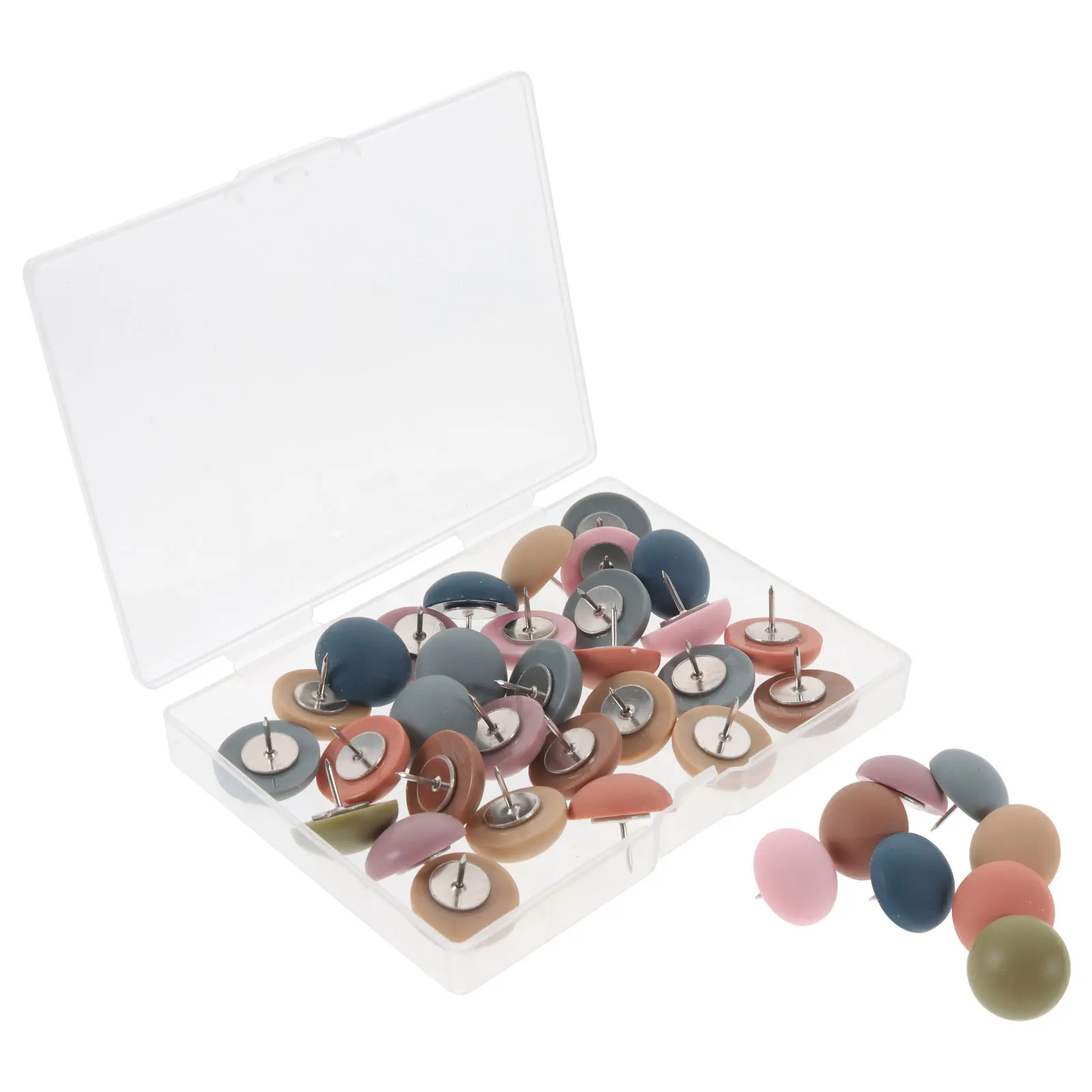 

30Pcs Photos Wall Thumbtacks Lovely Round Push Pins for Bulletin Boards Map Locations Office and Decorative Use