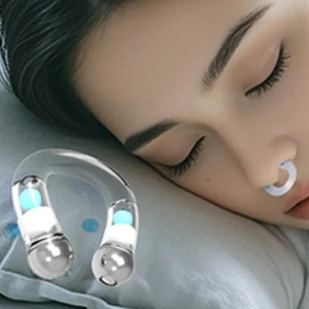 

10Pcs Silicone Magnetic Snoring Stopper Reusable Easy Breathe Nose Clip Improve Sleeping Sleepease Anti Snoring Device