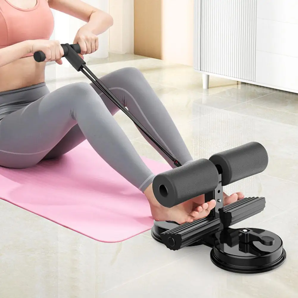 Sit Up Bar Foot Holder with 3 Suction Cup Sit Up Floor Holder Adjustable Height Situp Bar Assistance Device for Abs Workout Aids