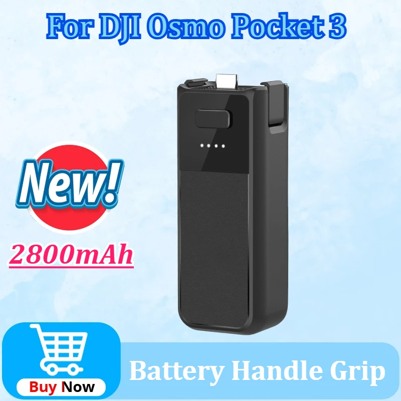 

For DJI Osmo Pocket 3 Battery Handle Built-in 2800mAh Battery in Stock High-Capacity Battery Grip Continuity Gimbal Accessories