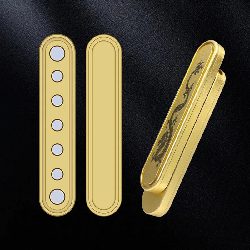 Unlimited Pushing Slider EDC Fidget Spinner Magnetic Metal Push Slider Stress Relieving Toy Enhances Focus Fidget Toys