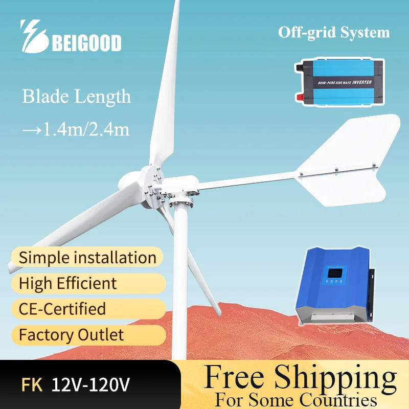 

35000W High Power Wind Turbine Generator Wind Power Complete System For Home Camping Fast Shipping China Factory Horizontal