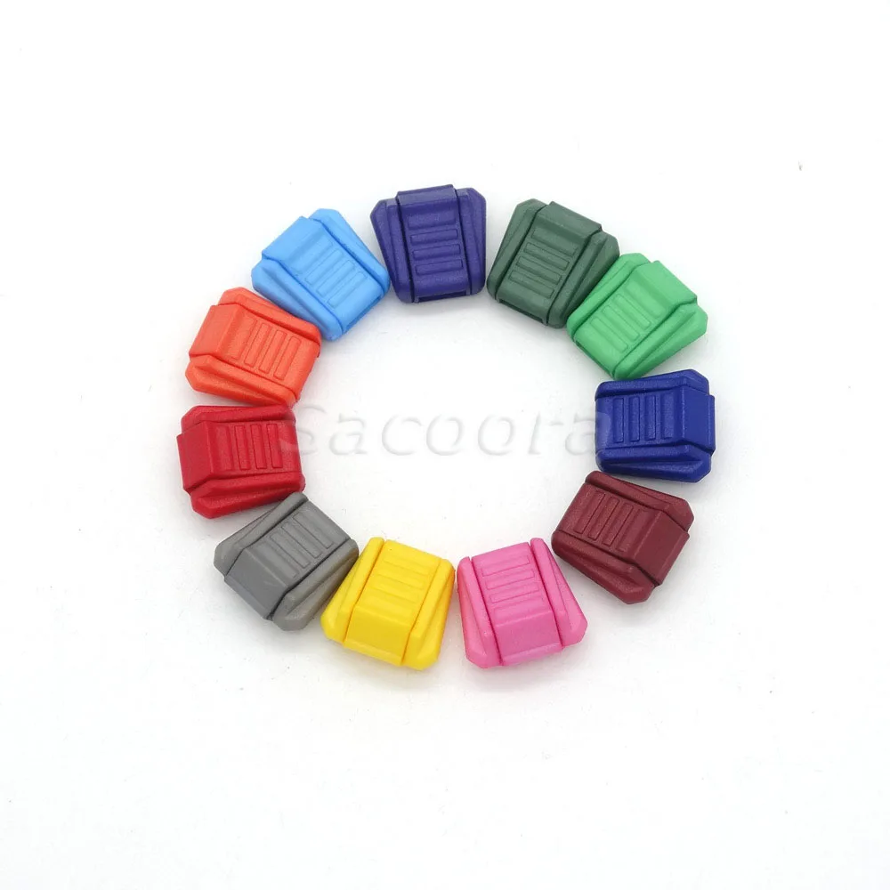 12pcs Colorful Zipper Pull Cord Ends For Paracord & Cord Tether Tip Cord Lock Plastic 12 Colors