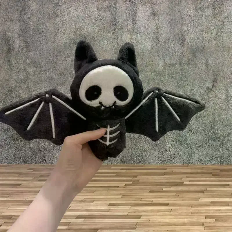 Portachiavi con pipistrello in peluche Kawaii, bambola di pezza di cartone animato, borsa giocattolo, ciondolo, zaino, decorazione appesa, regali di Halloween