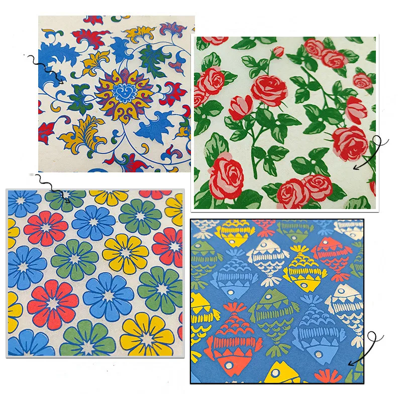 2PCS Pottery Art Transfer Paper Glaze Underglaze Colorful Flower Paper High Temperature Ceramic Decals DIY Polymer Clay Tools