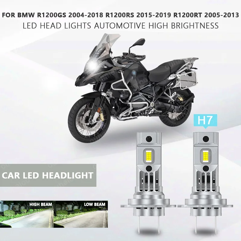 

2Pcs Canbus LED Motorcycle Plug-N-Play Headlight High/Low H7 12V 20000LM 60W For Kawasaki Ninja 650 2012 2013-2019 ﻿