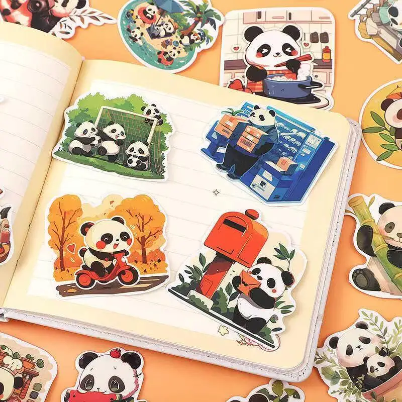 100 Stück Panda-Aufkleber für Kinder, Graffiti-Aufkleber für Dekor, Ipad, Gitarre, Motorrad, Schreibwaren, Aufkleber, DIY-Aufkleber