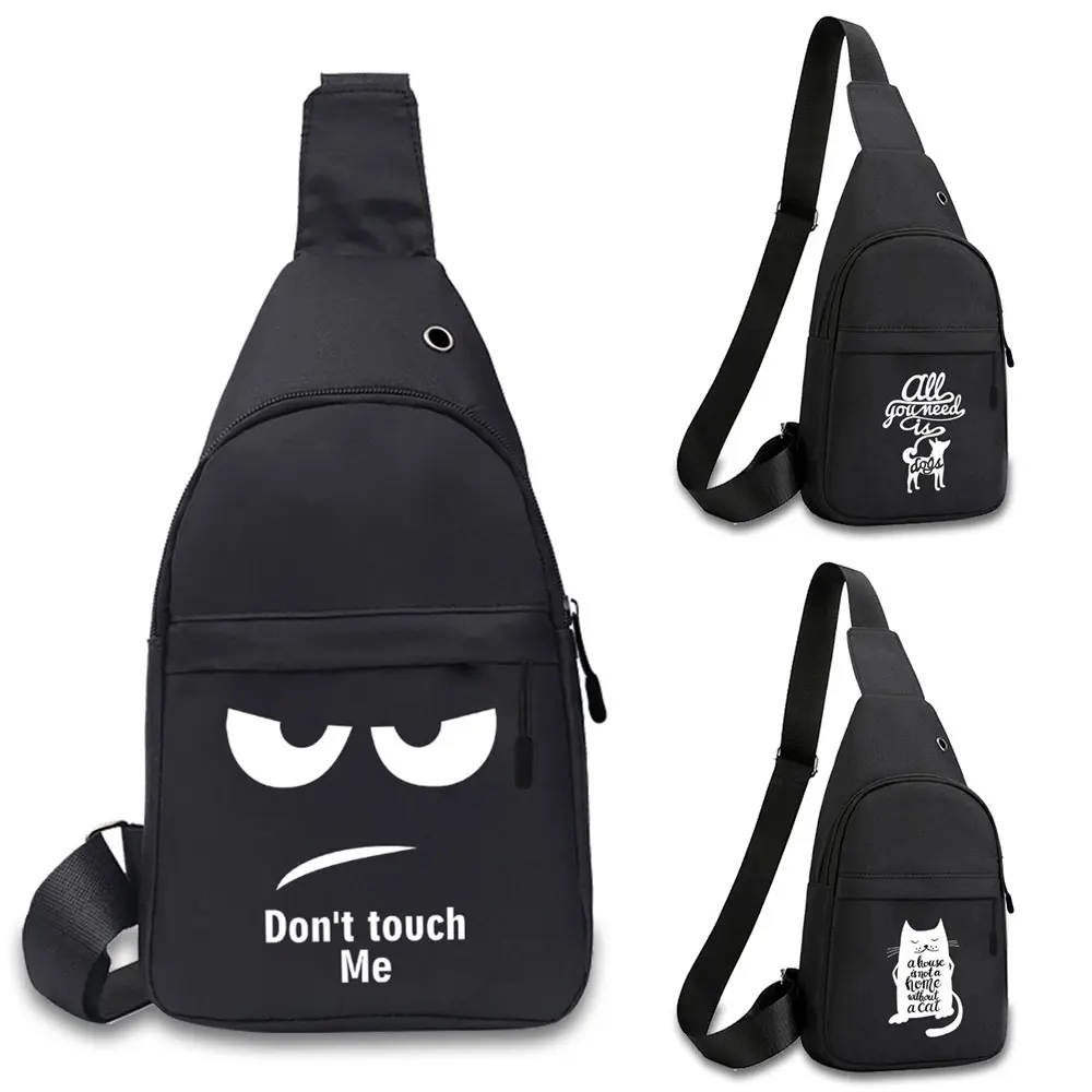 Bolso de pecho para hombre, bolsillo para teléfono, cuerpo cruzado, cuello, hombro lateral, riñonera, Bolso pequeño de moda, estampado de Anime,