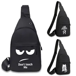 Man Chest Bag Phone Pocket Cross Body Neck Side Shoulder Fanny Pack Fashion Small Handbag Anime Print Outdoor Crossbody Gym Bags