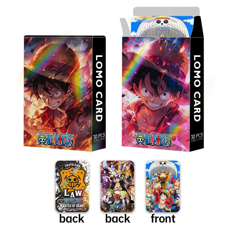 

Аниме One Pieces Lomo Cards Двусторонняя фотокарта Луффи Зоро Нами Чоппер с принтом Коллекция фотоигр Открытки Фанаты Игрушки Подарки