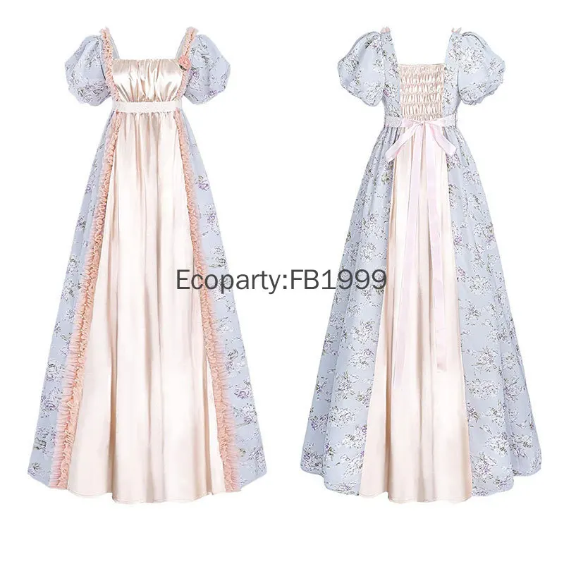 Nuevo vestido elegante Vintage victoriano Medieval para mujer, vestido de baile Regent de la era europea, vestido de fiesta de té, disfraz de Carnaval de Halloween