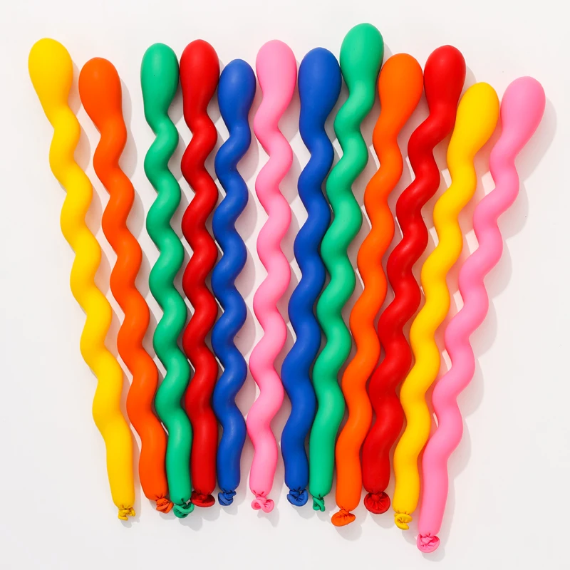 50~200pcs Spiral Balloons Twist Spiraal Latex Balloon Inflatable Toy Unique Wedding Happy Birthday Holiday DIY Decorations TMZ