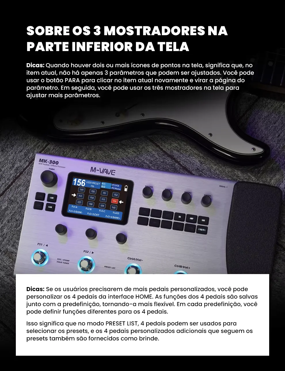 معالج جيتار متعدد التأثيرات M-VAVE MK-300 |   ANN النمذجة العصبية 120AMP/360FX |   10h 150s ستيريو لوبر 128 طبل ميدي داو