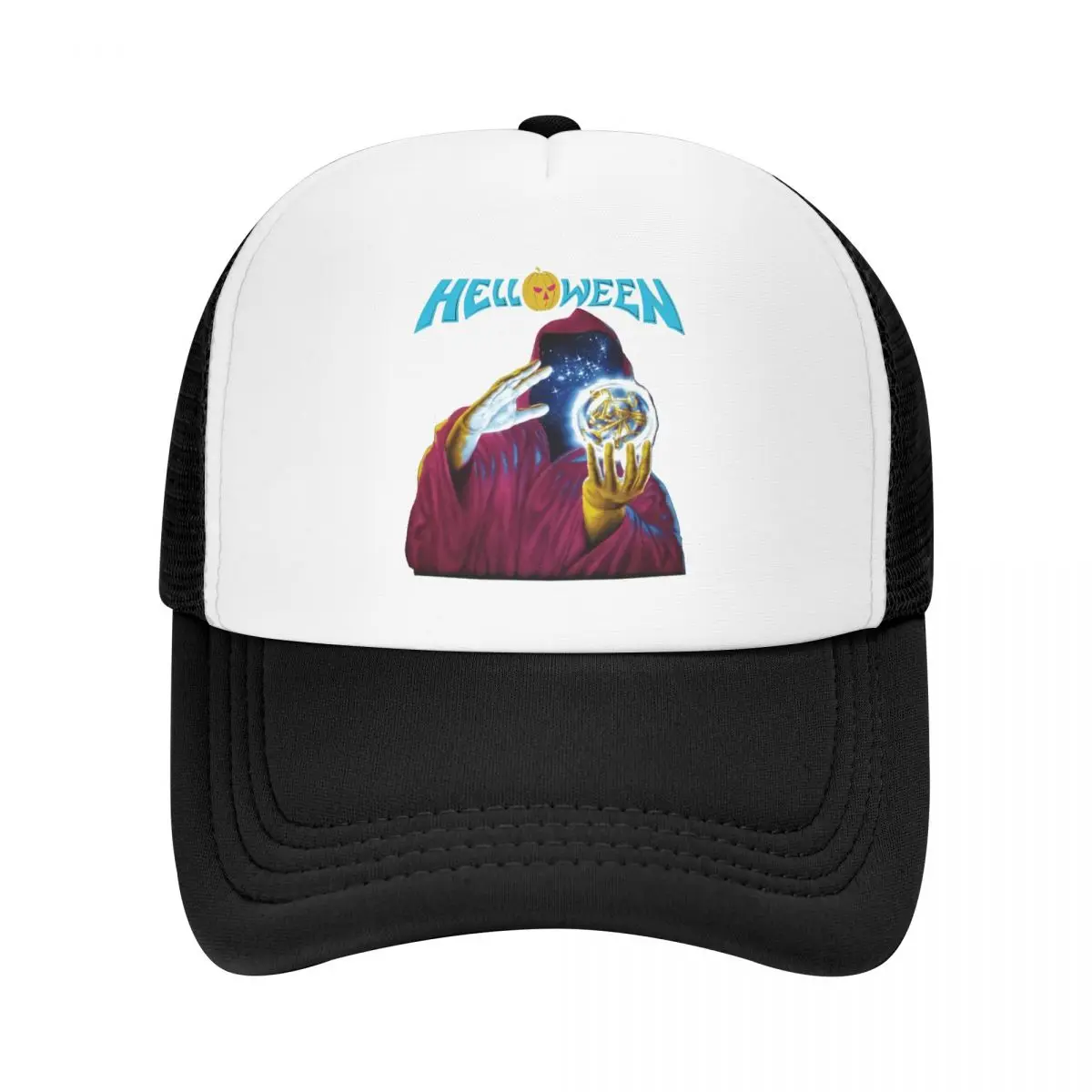 

Custom Helloween Keeper Of The Seven Keys Part Baseball Cap Breathable Heavy Metal Rock Trucker Hat Streetwear Snapback Hats