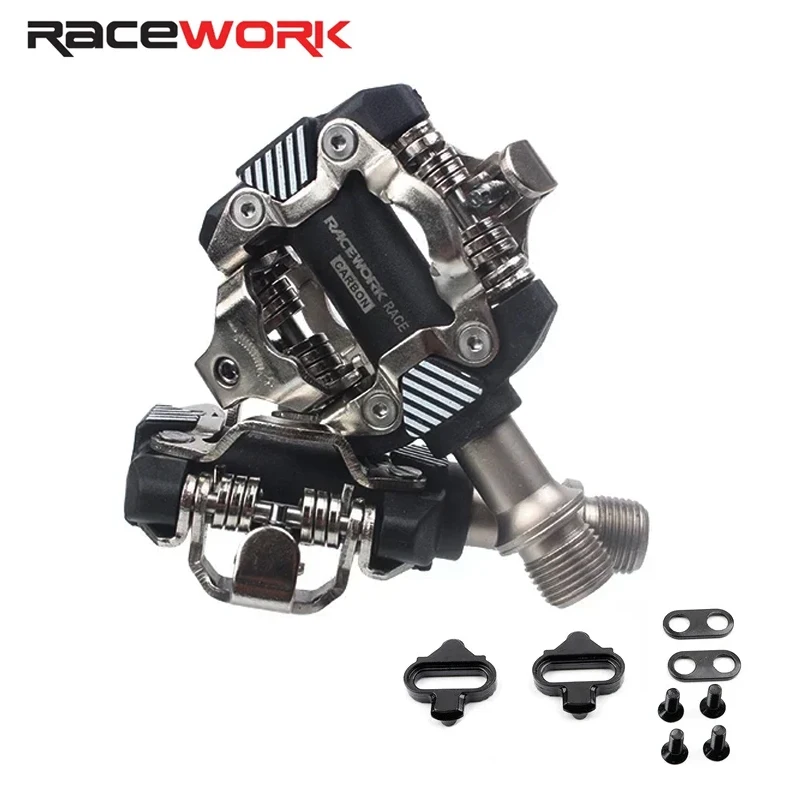 

RACEWORK DEORE M8100 Pedal Self-locking Pedal Ultra-light Mountain Bike Lock Pedal with SH-51 Locking Clip Racing Cycling Parts