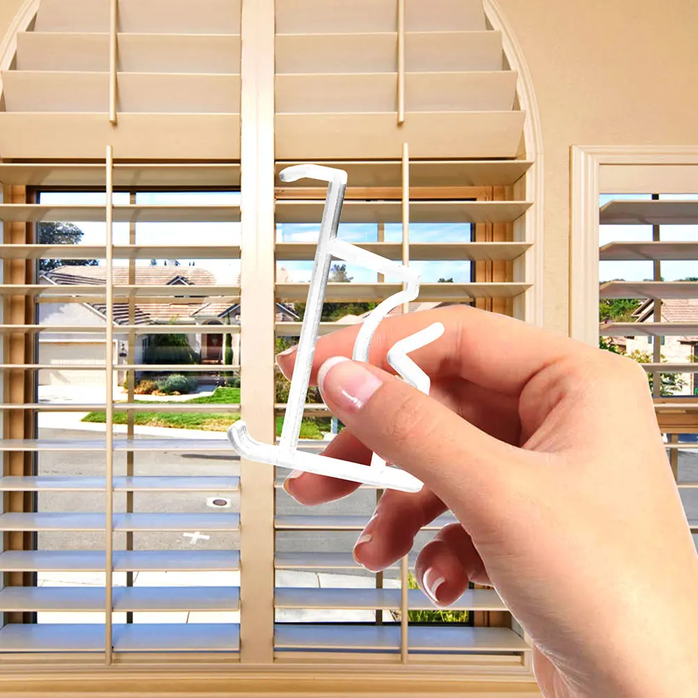 

20Pcs Clear Plastic Blind Valance Clips Invisible for Various Blinds Easy Installation Home Office Accessories