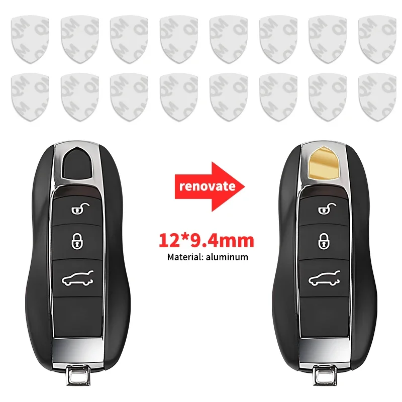 5pcs/10pcs 3D Car Remote Key Logo Stickers badge Decal for Cayenne Boxster Macan 911 Panamera Cayman 718 Auto Accessories