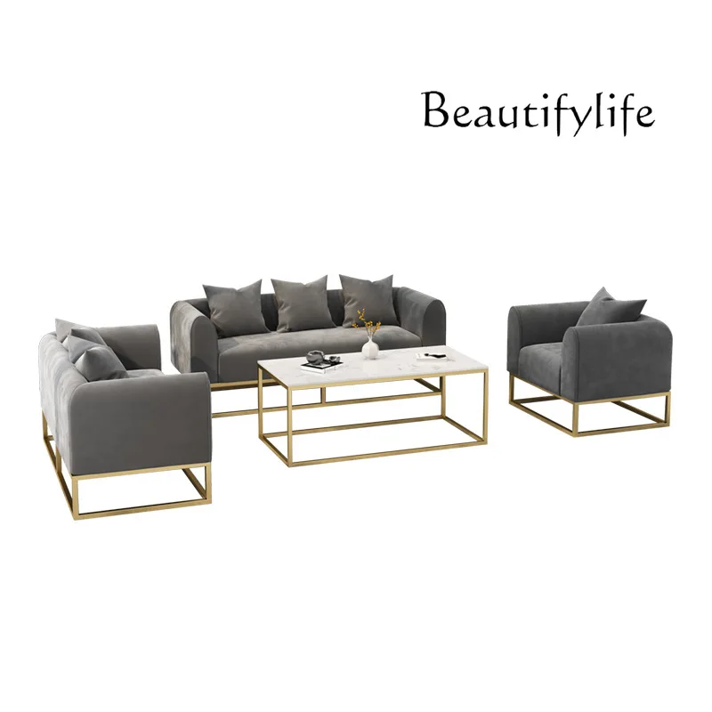 

Modern simple fabric sofa B & B living room sofa coffee table creative leisure removable sofa