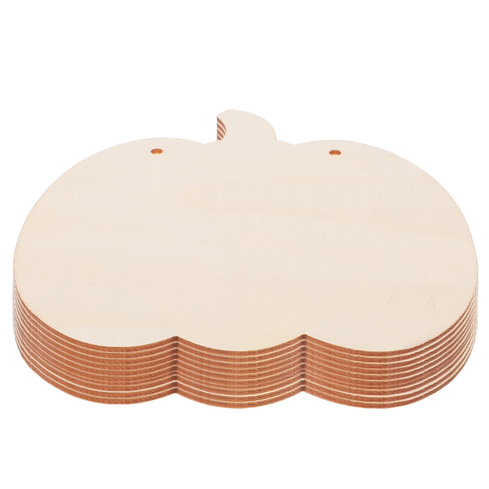 

10pcs Wooden Pumpkin Shapes Unfinished Wood Slices For Diy Crafts Material Halloween Decor Wall Ornament Blank Wood Slices