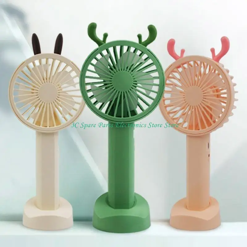 12pc tragbare Handheld-Lüfter 2-Gang Fan Desk Fan mit Basis für Kinder