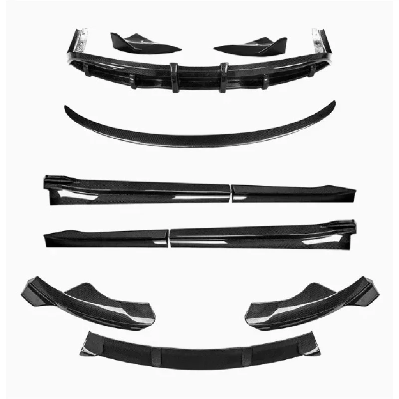 

YICKU High Quality Body Kit for 2023 s Model 3 Upgrade Carbon Fiber Body Kit Front Lip Side Skirts Rear Diffuser Spoiler